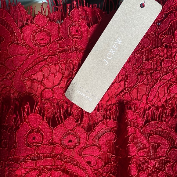 COPY - J Crew red scalloped lace cropped pants NEW 6P - Picture 7 of 7